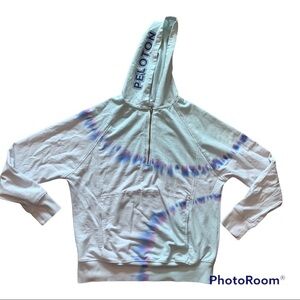 Peloton Quarter Zip Tie Dye Hoodie Sweatshirt size Small